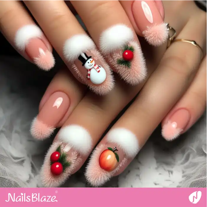 Snowman Peach Fuzz Nails | Color of the Year 2024 - NB1779